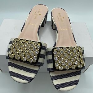 NWT Kate Spade Black/Cream Mazie Sandals